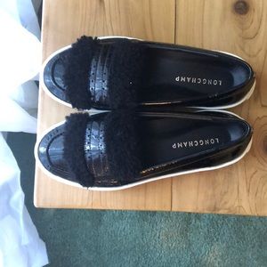 Longchamp Black Loafers